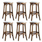 Industrial Solid Wood Counter Stool Velvet Counter Height Stools for Home Use Walnut 6 Piece Set Clearhalo 'Bar Furniture' 'Bar Stools' 'bar_stools' 'furn' 'furn_bar_stools' 'Furniture' 'Kitchen & Dining Furniture' 6244598