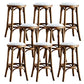 Industrial Solid Wood Counter Stool Velvet Counter Height Stools for Home Use Walnut 8 Piece Set Clearhalo 'Bar Furniture' 'Bar Stools' 'bar_stools' 'furn' 'furn_bar_stools' 'Furniture' 'Kitchen & Dining Furniture' 6244599