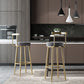 Nordic Bar-stool Round Seat Counter Bar Stool with Metal Legs for Home Use Clearhalo 'Bar Furniture' 'Bar Stools' 'bar_stools' 'furn' 'furn_bar_stools' 'Furniture' 'Kitchen & Dining Furniture' 6244617
