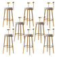 Nordic Bar-stool Round Seat Counter Bar Stool with Metal Legs for Home Use 8 Piece Set Bar Stool(30"H) Clearhalo 'Bar Furniture' 'Bar Stools' 'bar_stools' 'furn' 'furn_bar_stools' 'Furniture' 'Kitchen & Dining Furniture' 6244623