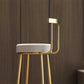 Nordic Bar-stool Round Seat Counter Bar Stool with Metal Legs for Home Use Clearhalo 'Bar Furniture' 'Bar Stools' 'bar_stools' 'furn' 'furn_bar_stools' 'Furniture' 'Kitchen & Dining Furniture' 6244624