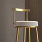 Nordic Bar-stool Round Seat Counter Bar Stool with Metal Legs for Home Use Clearhalo 'Bar Furniture' 'Bar Stools' 'bar_stools' 'furn' 'furn_bar_stools' 'Furniture' 'Kitchen & Dining Furniture' 6244628