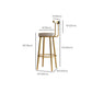 Nordic Bar-stool Round Seat Counter Bar Stool with Metal Legs for Home Use Clearhalo 'Bar Furniture' 'Bar Stools' 'bar_stools' 'furn' 'furn_bar_stools' 'Furniture' 'Kitchen & Dining Furniture' 6244629