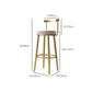 Nordic Bar-stool Round Seat Counter Bar Stool with Metal Legs for Home Use Clearhalo 'Bar Furniture' 'Bar Stools' 'bar_stools' 'furn' 'furn_bar_stools' 'Furniture' 'Kitchen & Dining Furniture' 6244631
