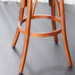 Tabouret de comptoir en bois massif glamour tabouret de bar à barre en cuir faux en cuir