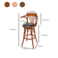 Tabouret de comptoir en bois massif glamour tabouret de bar à barre en cuir faux en cuir