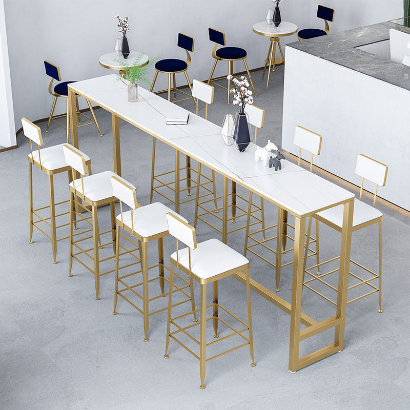 Contemporary Style Upholstered Counter Stool Bar-height Bar Stool with Metal Legs Clearhalo 'Bar Furniture' 'Bar Stools' 'bar_stools' 'furn' 'furn_bar_stools' 'Furniture' 'Kitchen & Dining Furniture' 6244675