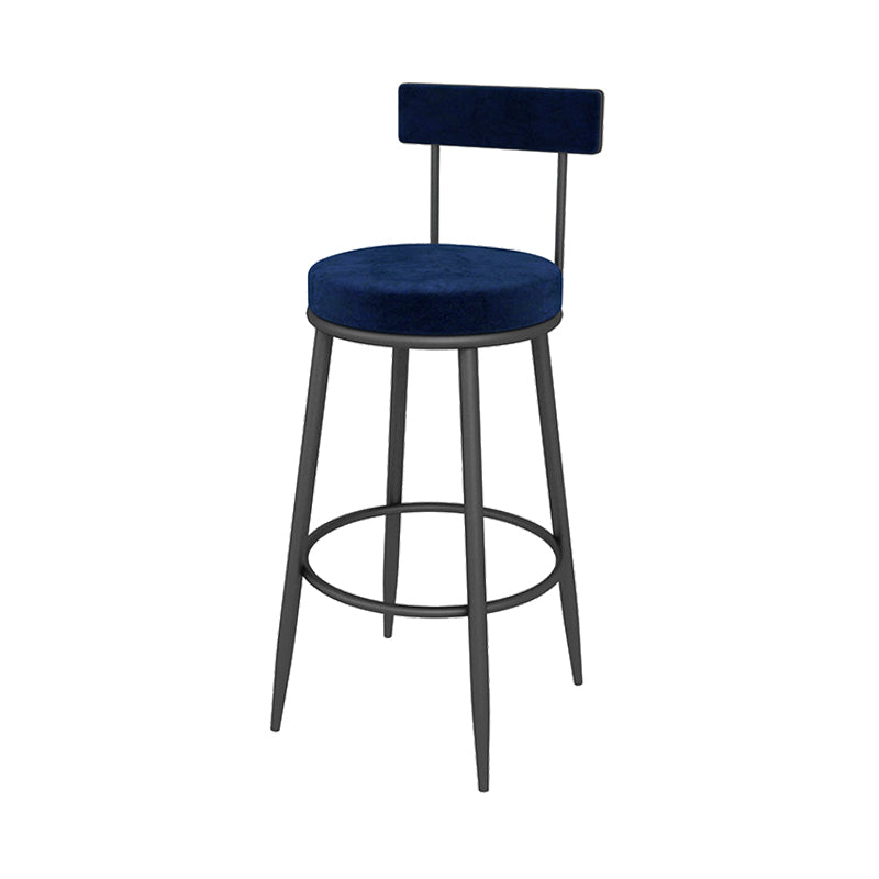 Contemporary Style Upholstered Counter Stool Bar-height Bar Stool with Metal Legs Clearhalo 'Bar Furniture' 'Bar Stools' 'bar_stools' 'furn' 'furn_bar_stools' 'Furniture' 'Kitchen & Dining Furniture' 6244682
