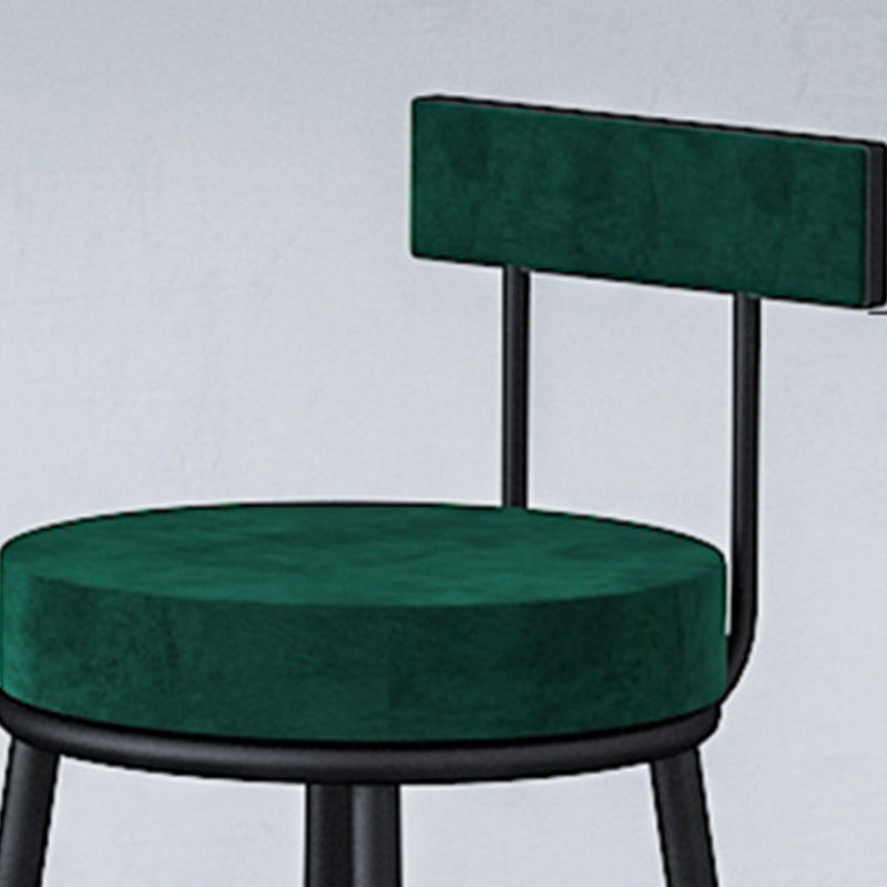 Contemporary Style Upholstered Counter Stool Bar-height Bar Stool with Metal Legs Clearhalo 'Bar Furniture' 'Bar Stools' 'bar_stools' 'furn' 'furn_bar_stools' 'Furniture' 'Kitchen & Dining Furniture' 6244685