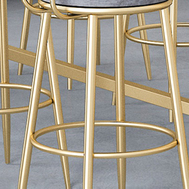 Contemporary Style Upholstered Counter Stool Bar-height Bar Stool with Metal Legs Clearhalo 'Bar Furniture' 'Bar Stools' 'bar_stools' 'furn' 'furn_bar_stools' 'Furniture' 'Kitchen & Dining Furniture' 6244687