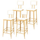 Contemporary Style Upholstered Counter Stool Bar-height Bar Stool with Metal Legs White-Gold 4 Piece Set Clearhalo 'Bar Furniture' 'Bar Stools' 'bar_stools' 'furn' 'furn_bar_stools' 'Furniture' 'Kitchen & Dining Furniture' 6244688