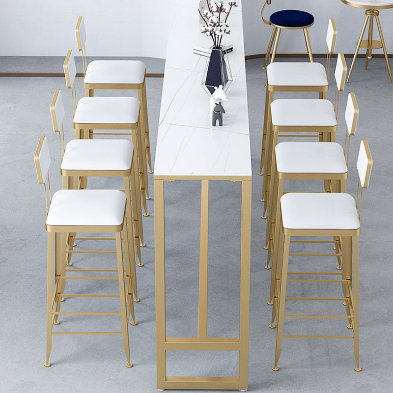 Contemporary Style Upholstered Counter Stool Bar-height Bar Stool with Metal Legs Clearhalo 'Bar Furniture' 'Bar Stools' 'bar_stools' 'furn' 'furn_bar_stools' 'Furniture' 'Kitchen & Dining Furniture' 6244696