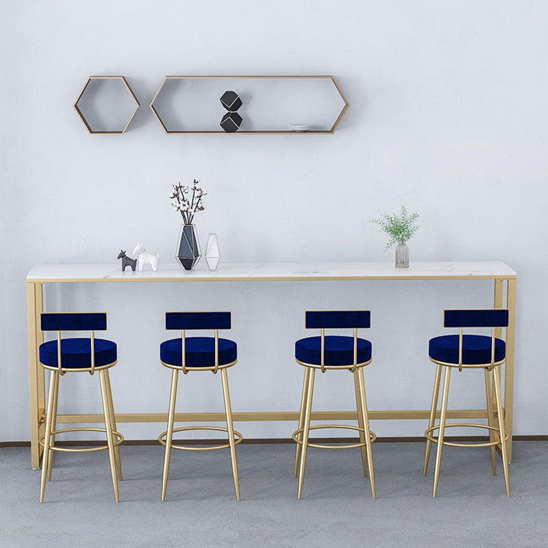 Contemporary Style Upholstered Counter Stool Bar-height Bar Stool with Metal Legs Clearhalo 'Bar Furniture' 'Bar Stools' 'bar_stools' 'furn' 'furn_bar_stools' 'Furniture' 'Kitchen & Dining Furniture' 6244699