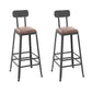 Contemporary Style Counter-height Stool Living Room Bar Stool with Metal Legs