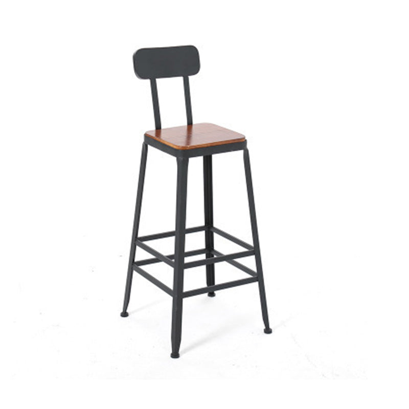 Contemporary Style Counter-height Stool Living Room Bar Stool with Metal Legs