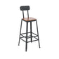 Contemporary Style Counter-height Stool Living Room Bar Stool with Metal Legs