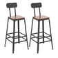 Contemporary Style Counter-height Stool Living Room Bar Stool with Metal Legs