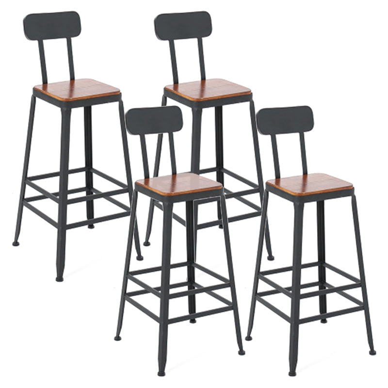 Contemporary Style Counter-height Stool Living Room Bar Stool with Metal Legs