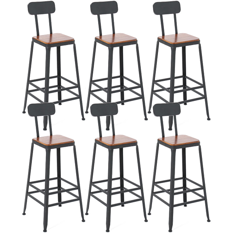 Contemporary Style Counter-height Stool Living Room Bar Stool with Metal Legs