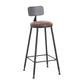 Contemporary Style Counter-height Stool Living Room Bar Stool with Metal Legs