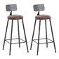 Contemporary Style Counter-height Stool Living Room Bar Stool with Metal Legs