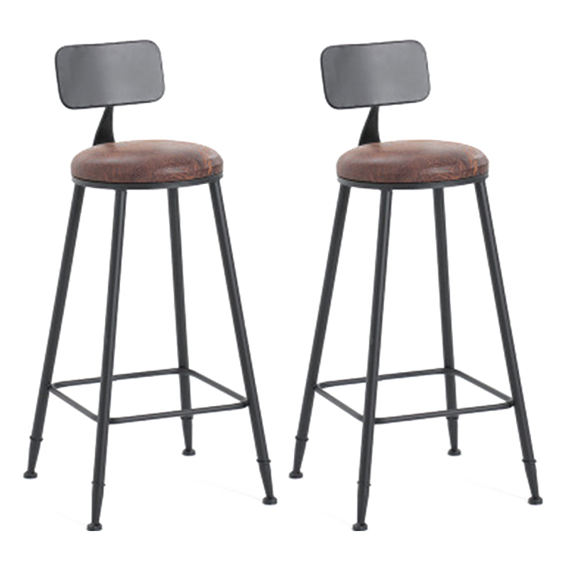Contemporary Style Counter-height Stool Living Room Bar Stool with Metal Legs