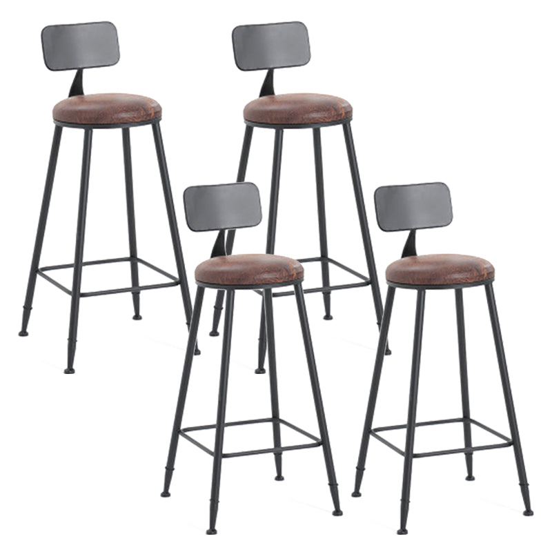 Contemporary Style Counter-height Stool Living Room Bar Stool with Metal Legs