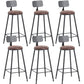 Contemporary Style Counter-height Stool Living Room Bar Stool with Metal Legs