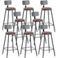 Contemporary Style Counter-height Stool Living Room Bar Stool with Metal Legs