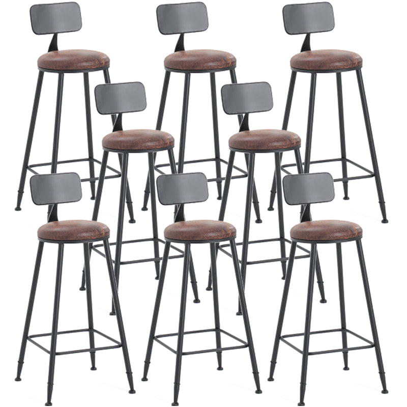 Contemporary Style Counter-height Stool Living Room Bar Stool with Metal Legs