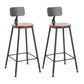Contemporary Style Counter-height Stool Living Room Bar Stool with Metal Legs