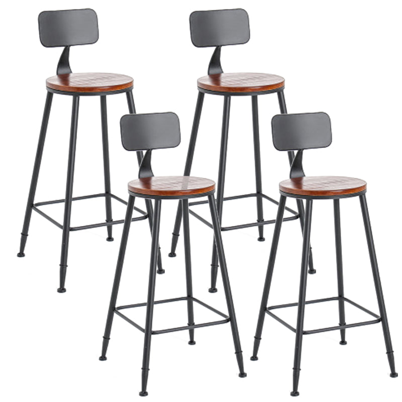 Contemporary Style Counter-height Stool Living Room Bar Stool with Metal Legs