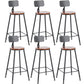 Contemporary Style Counter-height Stool Living Room Bar Stool with Metal Legs