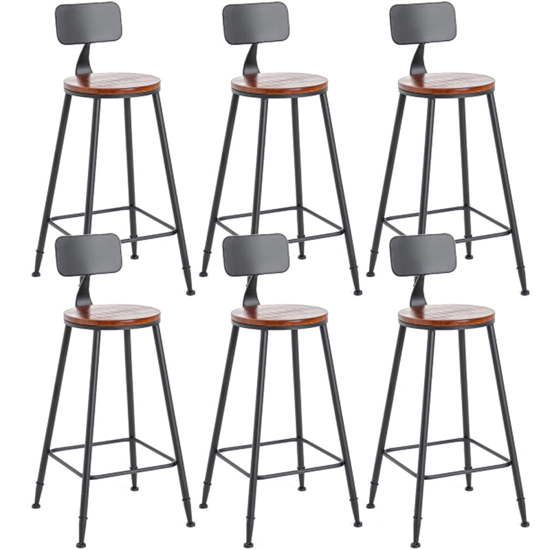Contemporary Style Counter-height Stool Living Room Bar Stool with Metal Legs