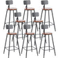 Contemporary Style Counter-height Stool Living Room Bar Stool with Metal Legs