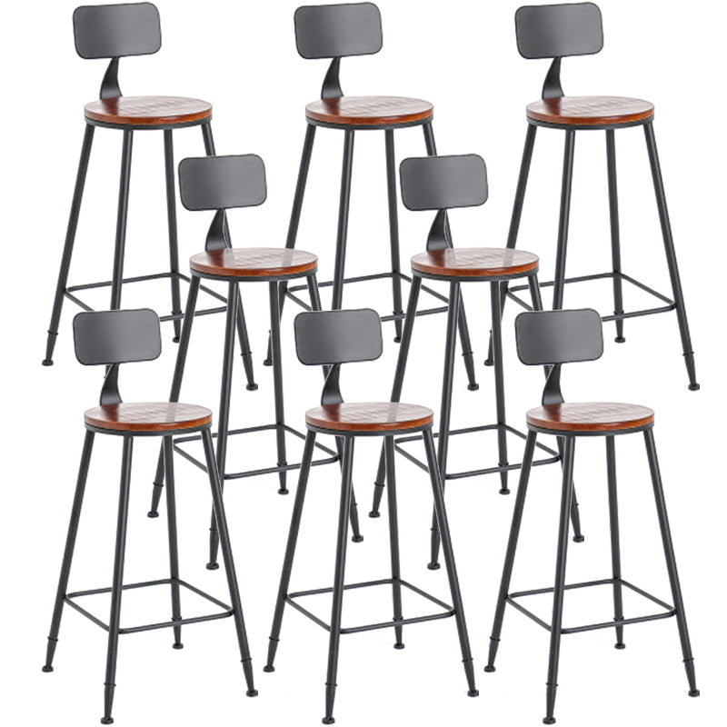 Contemporary Style Counter-height Stool Living Room Bar Stool with Metal Legs