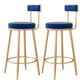 Modern Style Upholstered Counter Stool Round Living Room Bar Stool