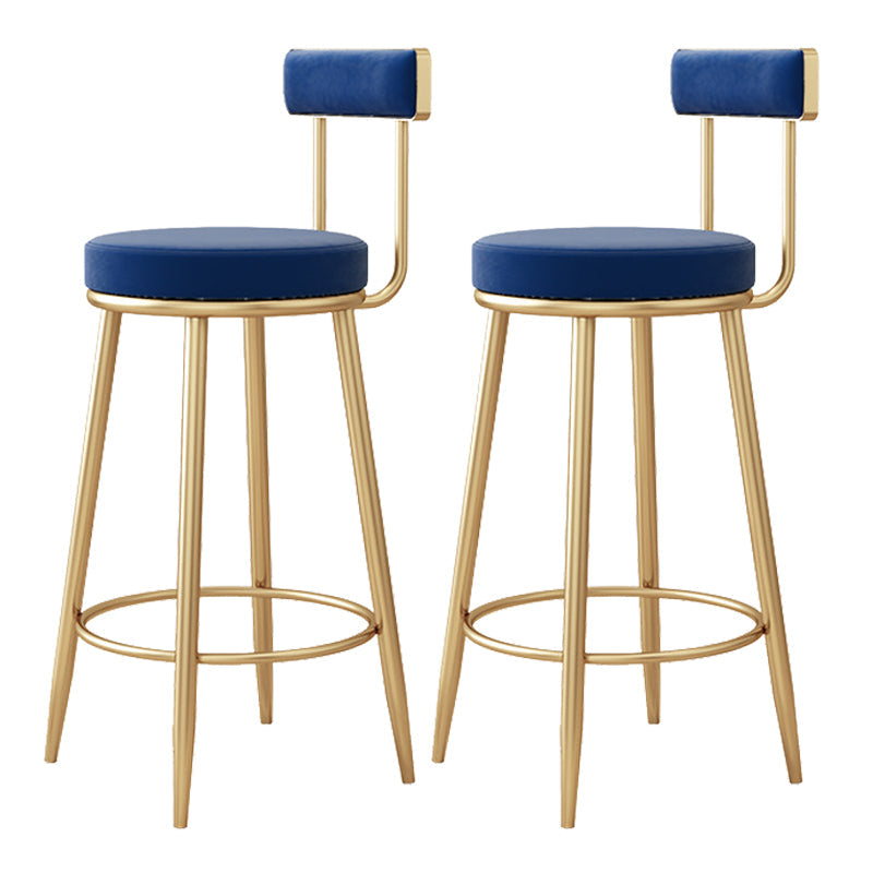 Modern Style Upholstered Counter Stool Round Living Room Bar Stool