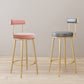 Modern Style Upholstered Counter Stool Round Living Room Bar Stool