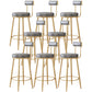 Modern Style Upholstered Counter Stool Round Living Room Bar Stool