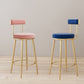 Modern Style Upholstered Counter Stool Round Living Room Bar Stool