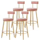 Modern Style Upholstered Counter Stool Round Living Room Bar Stool