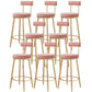 Modern Style Upholstered Counter Stool Round Living Room Bar Stool