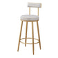 Modern Style Upholstered Counter Stool Round Living Room Bar Stool