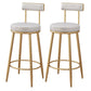 Modern Style Upholstered Counter Stool Round Living Room Bar Stool