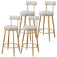 Modern Style Upholstered Counter Stool Round Living Room Bar Stool