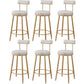 Modern Style Upholstered Counter Stool Round Living Room Bar Stool
