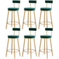 Modern Style Upholstered Counter Stool Round Living Room Bar Stool
