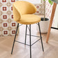 Modern Style Upholstered Counter Stool Low Back Bar Stool for Living Room