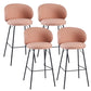 Modern Style Upholstered Counter Stool Low Back Bar Stool for Living Room